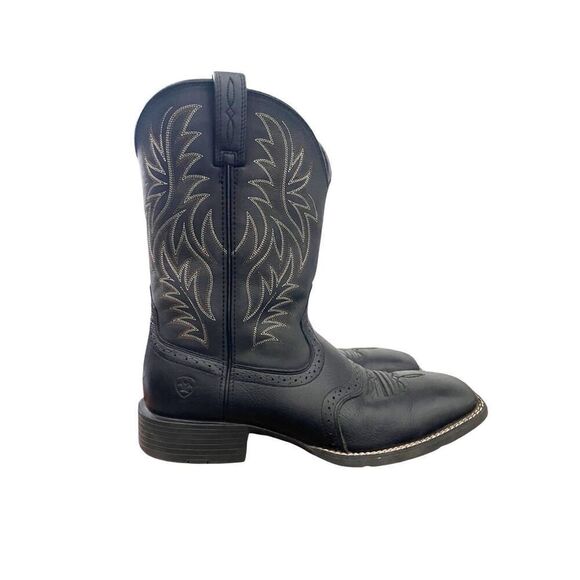 Ariat Black and Tan Cowboy Boots - Picture 9 of 10